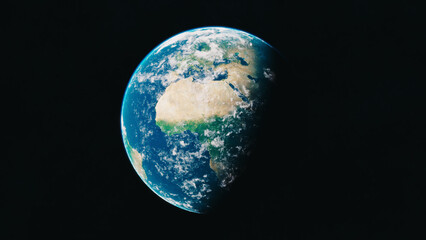 Planet Earth. Universe and planet. 3D-Rendering.