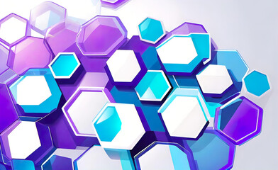 Obraz na płótnie Canvas Abstract geometric background with hexagons in a random pattern, background for design,