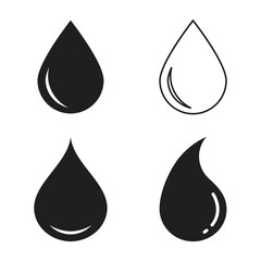 water drop icon vector