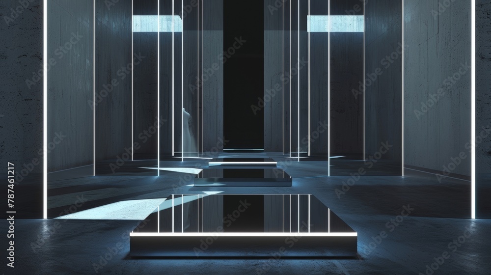 Poster a reflection of yourself a reflection of your reflection and so on the endless repetition of your im