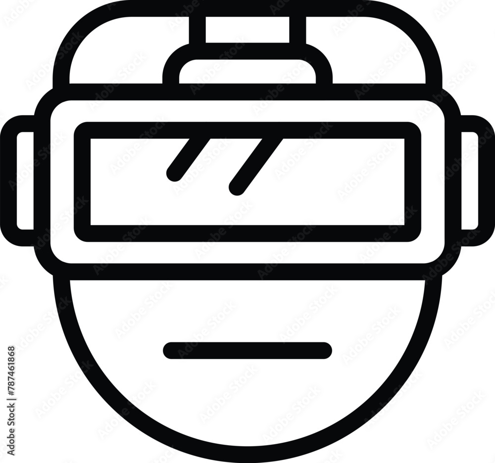 Aufkleber virtual reality goggles icon outline vector. augmented simulator. futuristic game gadget