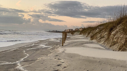 Sand Dunes on American Beach in Amelia Island at Sunrise