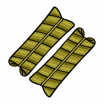 lepet snack from indonesia illustration