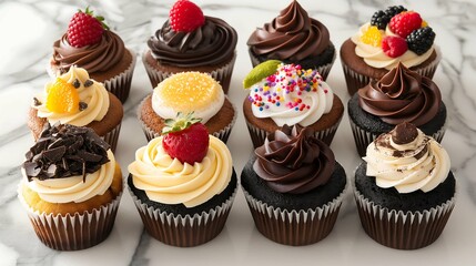 cupcakes with chocolate