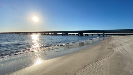 Nassau River Beach and Bridge in Amelia Island Florida