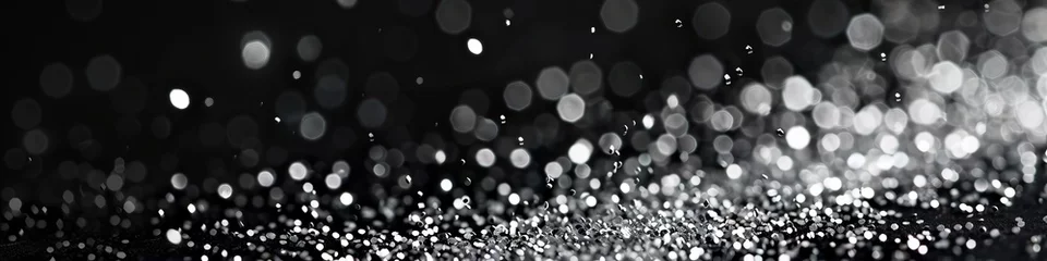 Fotobehang black and white glitter background. © Yahor Shylau 