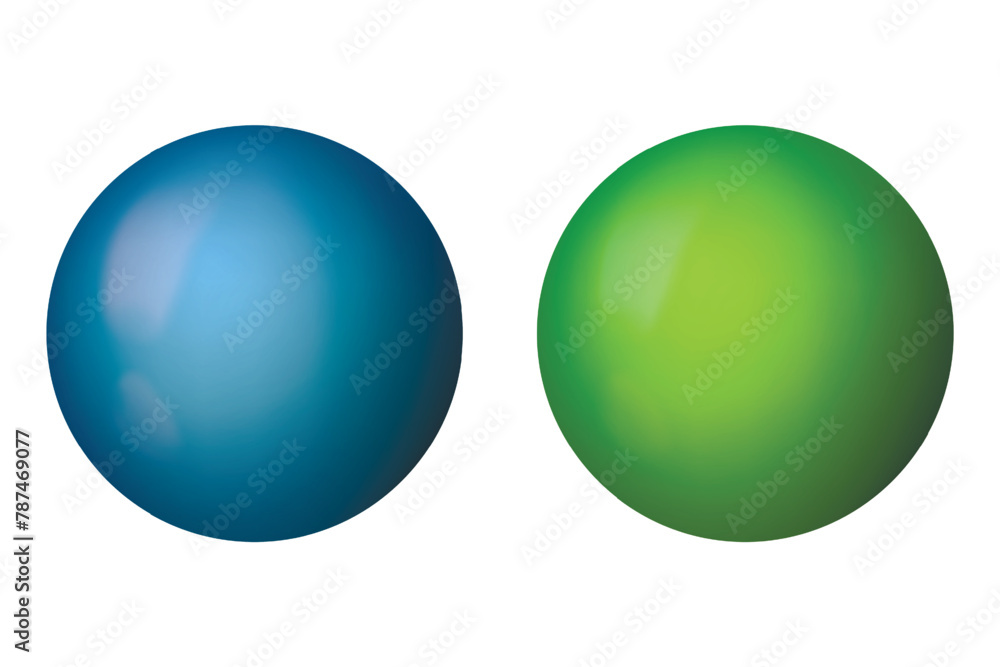 Wall mural glass color ball or precious pearl. glossy realistic ball, 3d sphere. abstract vector illustration h