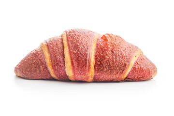 Freshly Baked Croissant with fruity flavor Isolated Against White Background - 787469474