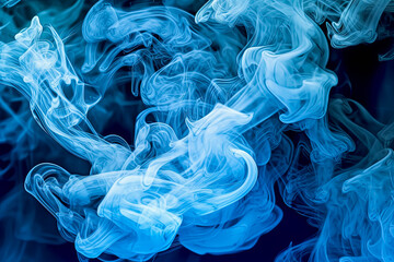 A blue smoke cloud with a blue hue