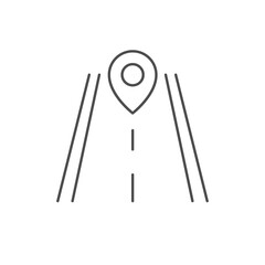 Road and map point line icon