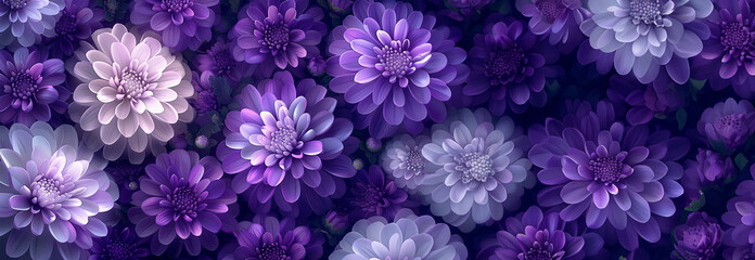 Purple white flowers filled background. Marvelous violet, purple and burgundy anemone, dusty mauve...