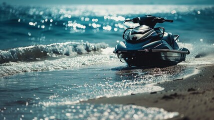 An action-packed image of a jetski speeding through the water, perfect for showcasing the thrill of water sports