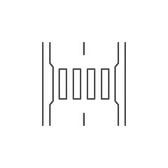 Pedestrian crossing line outline icon