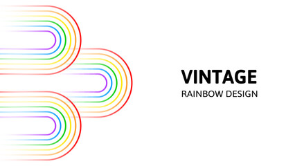 Happy pride month. Vintage rainbow design, blended lines. Love is love, rainbow flag, lgbt pride. June 2024. Background template. Human rights and tolerance	