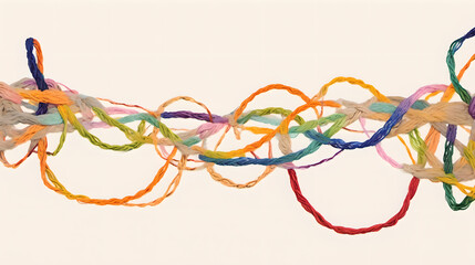 many strings wolven together