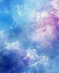 Soft watercolor abstract background, cloud painting style wallpaper