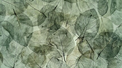 A detailed close-up of the intricate skeleton texture of poplar leaves, showcasing the fine, web-like veins against a light background.

 - obrazy, fototapety, plakaty