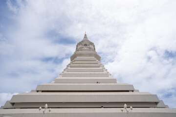 The Phrarathchamongkhon Stupa located at the Wat Paknam Bhasicharoen temple, is a prominent landmark in Bangkok, Thailand.