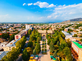 Gori town aerial panoramic view, Georgia