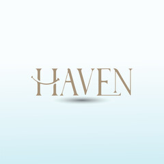 Word Haven vector logo design