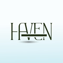 Word Haven vector logo design