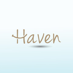 Word Haven vector logo design