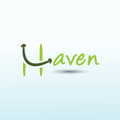Word Haven vector logo design