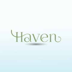 Word Haven vector logo design