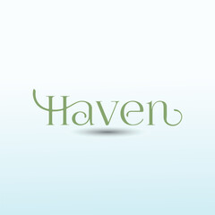 Word Haven vector logo design