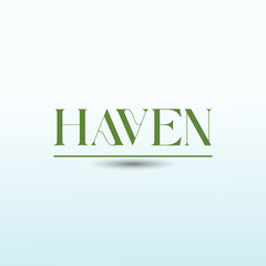 Word Haven vector logo design