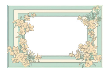 PNG Azalea flower art pattern frame