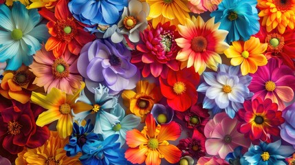 Vibrantly colored floral backdrop