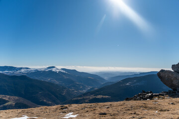mountain landscape with clouds