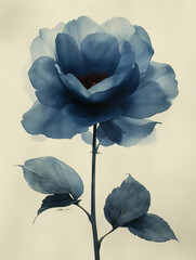 flower on blue background