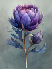 purple lonely dark flower