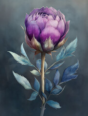 purple lonely dark flower