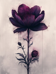 purple lonely dark flower