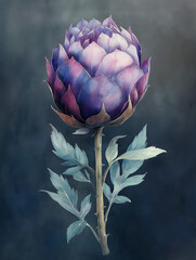 artichoke on a dark background