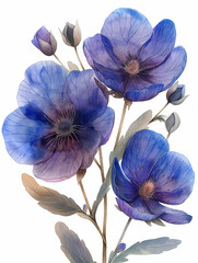 blue iris flower isolated