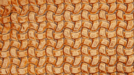 Texture of braided genuine leather, weave leather, texture pattern, background for banner