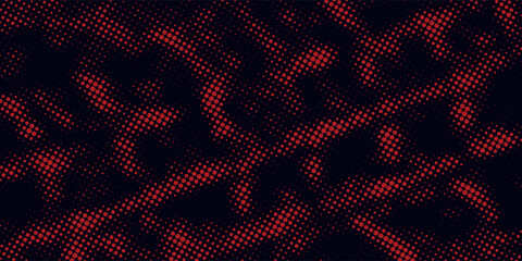 Halftone dots grunge texture background red and blue color pattern. Dot pop art comic sport style vector illustration