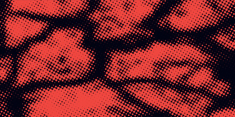 Halftone dots grunge texture background red and blue color pattern. Dot pop art comic sport style vector illustration