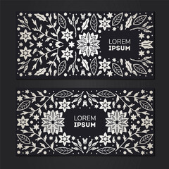 Luxury Christmas frame, abstract sketch winter floral design templates for xmas products. Geometric monochrome square, holly silver backgrounds with fir tree. Use for package, branding, decoration, - 787478814
