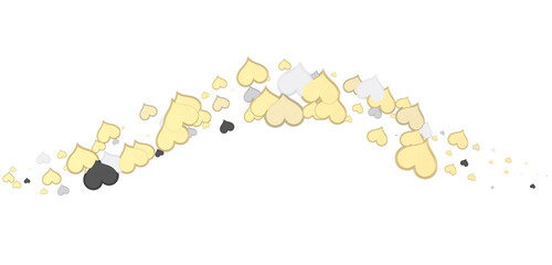 hearts isolated on transparent background. Valentine’s day design.