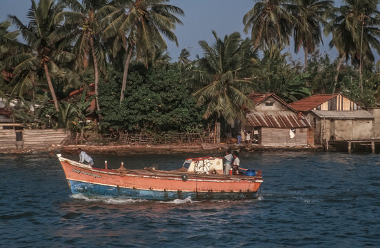 Picture of an old fishing boat in India taken 1990.