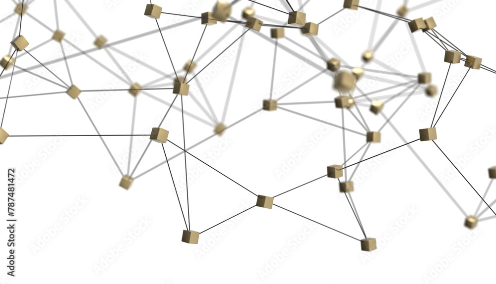 Leinwandbilder Abstract network of physical devices on the Internet using a network connection