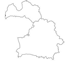 Obraz premium Contours of the map of Latvia, Belarus