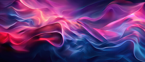 Obraz premium Blue and pink flowing abstract design