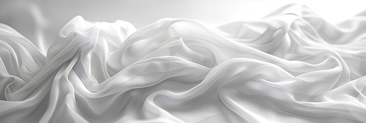 White Elegant Texture Background,
White cloth background abstract with soft waves
