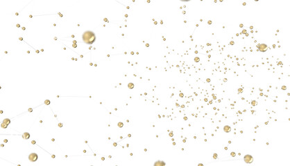 Molecular background with DNA. Network with connecting dots and lines.